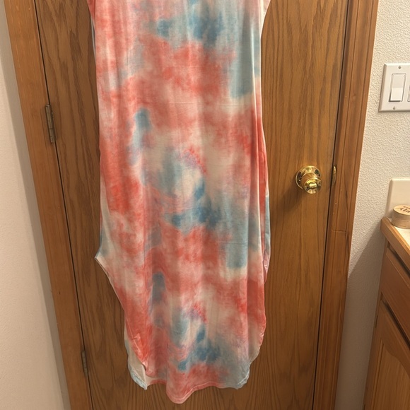 Women’s blue and pink dress size large - Picture 3 of 6